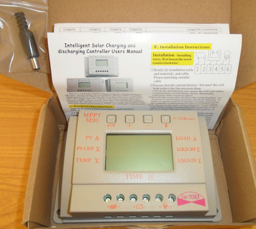 Controlador De Carga Painéis Solares 20amperes Com Mppt