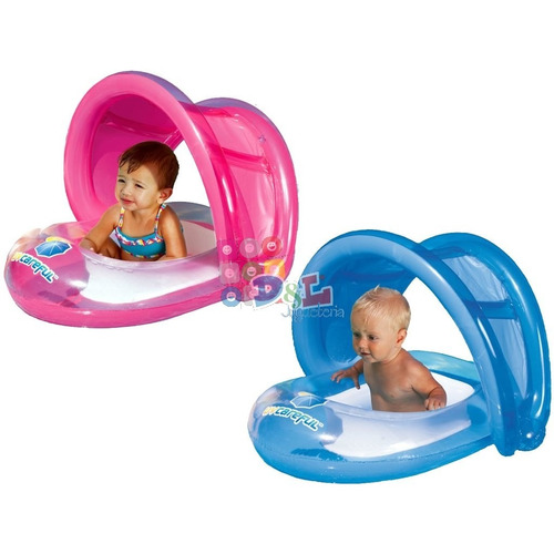 Asiento Flotador Bote Inflable Techo Salvavidas Bebé Bestway