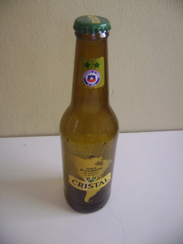 Botella Cerveza Cristal.chile Bicampeon D America-2016-llena