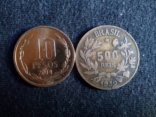 Moneda Brasil 500 Reis Bronce 1930 (c8)