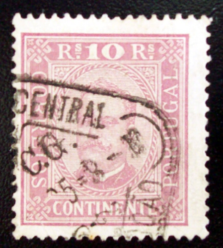 Portugal Sello Yv 67a 10r Carlos I D 13 1-2 1892 Usado L6918