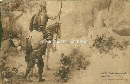 Pv05 Antigua Postal Don Quijote Circa 1900