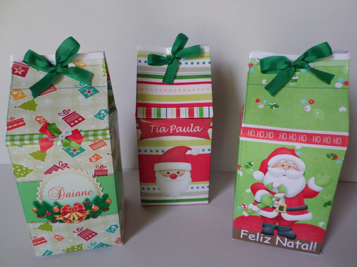 50 Caixas Surpresas Personalizadas Natal 15x7x7