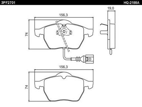 Pastillas De Freno Delantera Bendix Vw Passat 2.8v6 99/06