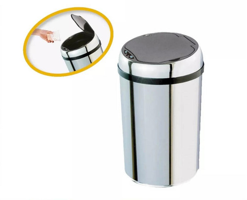 Imagen 4 de 7 de Cesto De Residuos Automatico Daza Tacho 9 Lts Basura Acero