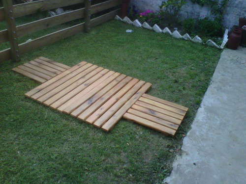 Juego De Jardin Mesa,deck Mas 2 Reposera De Maderas Tipo Dec