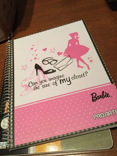Cuaderno Universitario Proarte Barbie Rayado Tapa Dura 100h