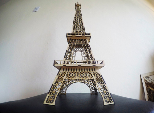 Torre Eiffel Decoracion De Madera Adorno 64 Cm