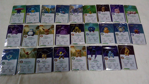 Pokemon Go Cards Vip (plastico Duro Tipo Credit Cards)