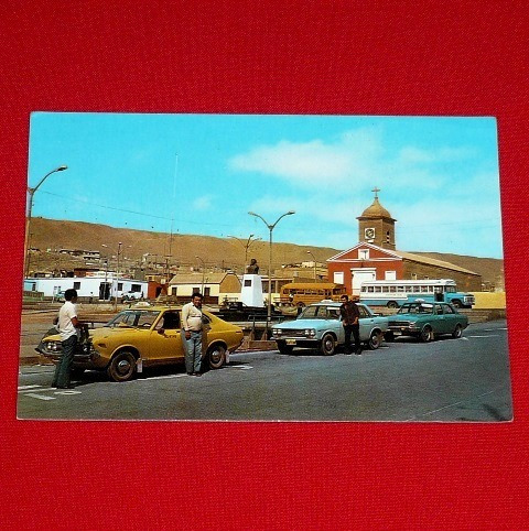 Antigua Postal Plaza De Armas E Iglesia De Ilo Perú Color