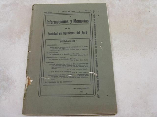 Mercurio Peruano: Boletin Ingenieria  3,  1927 L25 Ig8rn