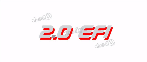 Adesivo Chevrolet 2.0 Efi Kadett Prata/vermelho Kdtsp06
