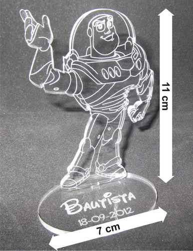 Souvenir Acrilico Toy Story Buzz Lightyear Woody C/tu Nombre