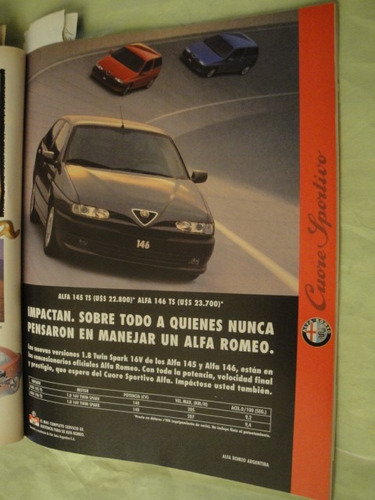 Publicidad Alfa Romeo 146 Ts Año 1997