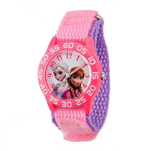 Disney Congelado Elsa Y Anna Time Reloj Maestro Con Pink Nyl