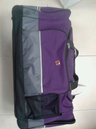 Maleta Swiss Gear Gris Con Morado