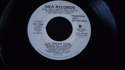 Single L.a Dream Team She Only Rock And Rolls Banda Sonora