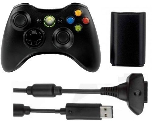 Controle P/ Xbox 360 Original Microsof Wireless + Bateria
