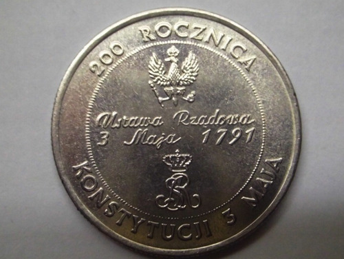 Polonia Moneda Conmemorativa 200 Años De La Constitución