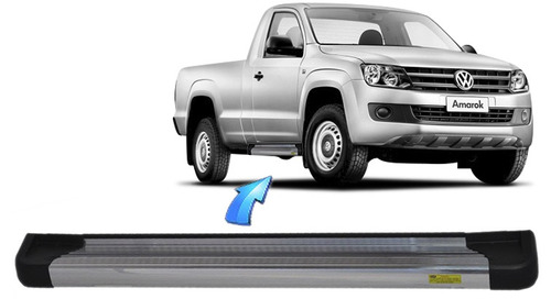 Estribo Integral Aluminio Amarok Cabine Simples