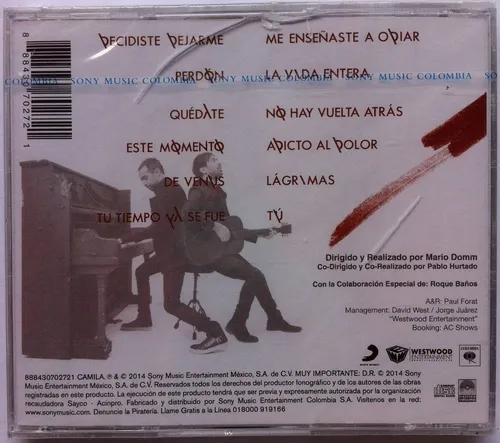 Camila. Elypse. Cd Original, Nuevo
