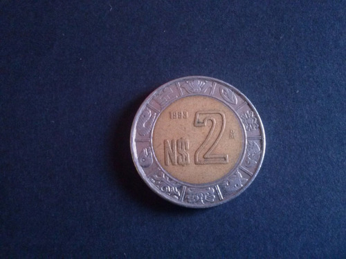 Moneda México Bimetálica 2 Pesos 1993  (ca03)