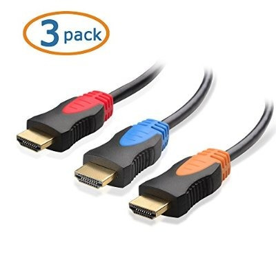 Cable Importa 3-pack Chapado En Oro Hdmi De Alta Velocidad P