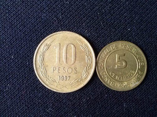 Moneda Perú 5 Céntimos Bronce 1985 (c19)