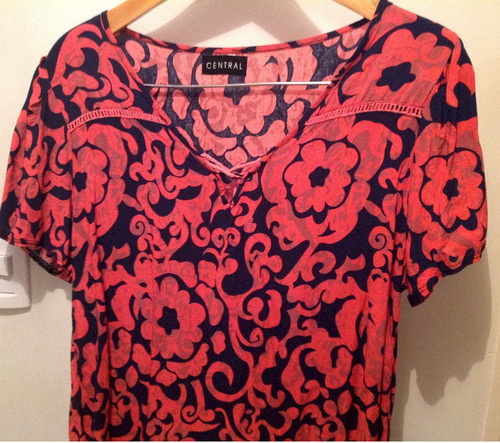 Remera -camisa - Blusa Fibrana Estampada M - Oferta!!!