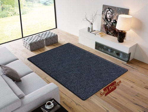 Carpeta Alfombra Boucle Gris Oscuro 150 X 200 Cm Soul