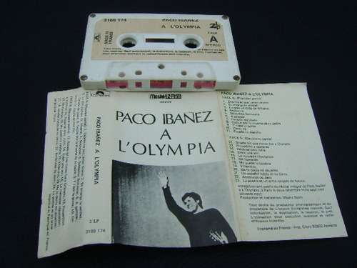 Paco Ibañez - A L' Olympia * Cassette Importado France