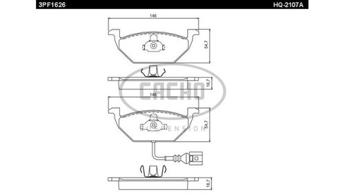 Pastilla De Freno Del P/ Volkswagen Bora /vento C/sensor