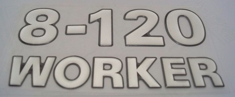 Emblema 8-120 Worker Caminhão Volkswagem Otima Qualidade