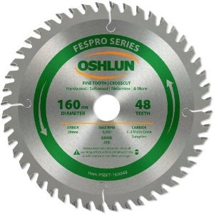 Oshlun Sbft-160048 160mm 48 Dientes Fespro Crosscut Atb Hoja
