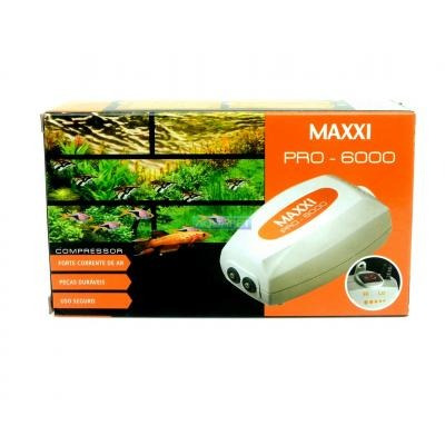 Compressor De Ar Maxxi Pro-6000 5w P/ Aquário Até 160l 220v