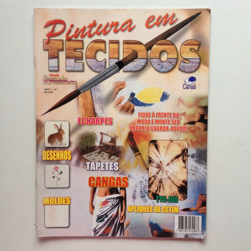 Revista Pintura Em Tecido Cangas Tapetes Echarpes B478
