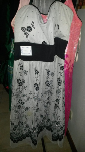 Vestido Tull Negro Y Blanco Divino!