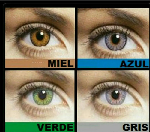 Lentes De Contacto Azul Gris Verde Y Ambar | MercadoLibre