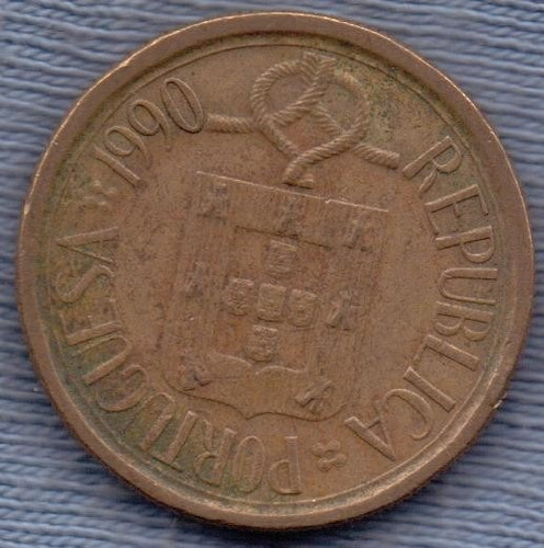 Portugal 5 Escudos 1990 * Estrella * Escudo *