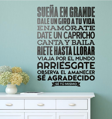 Hermoso Diseño Frase Se Tu Mismo.... Vinilos Decorativos