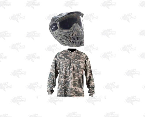 Jersey Careta Gotcha Jt Camisa Acu Paintball Marcadora Xtrem