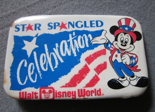 Vintage  Pin De Lata  Walt Disney Dia De Independencia Usa
