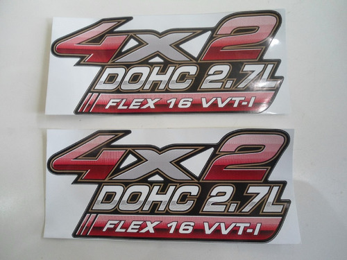 Emblema '4x2 Dohc 2.7l Flex 16vvti' Da Hilux 09/...