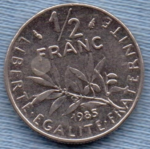 Francia 1/2 Franc 1985 * Campesina Sembrando *