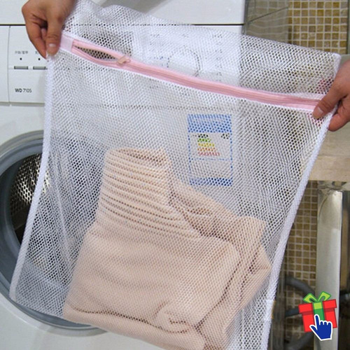 Imagen 2 de 6 de Set X 12 Bolsa Red Ropa Lavarropa Valija 1cierre 30 X 40 Cm