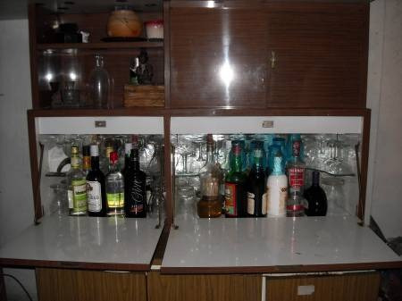 Alacena-bodega-bar+luz+espejo+cristal 134x90x35 Sin Envio