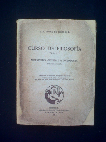 Curso De Filosofia J M Ponce De Leon