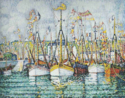 Lienzo Tela Paul Signac Bendición Del Atún Groix 50 X 64