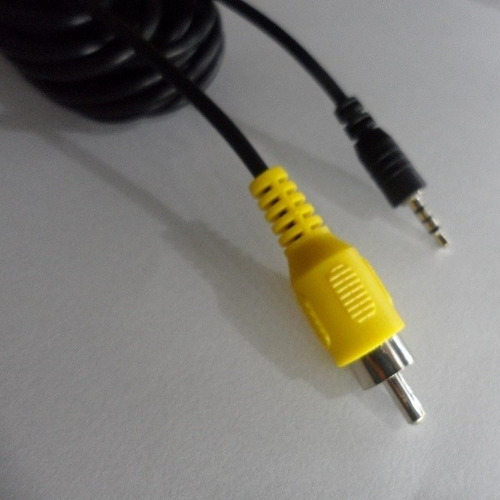 Cabo Gps P1 Macho 4 Polo P/ Rca Av Macho Câmera De Ré 6 Mts.