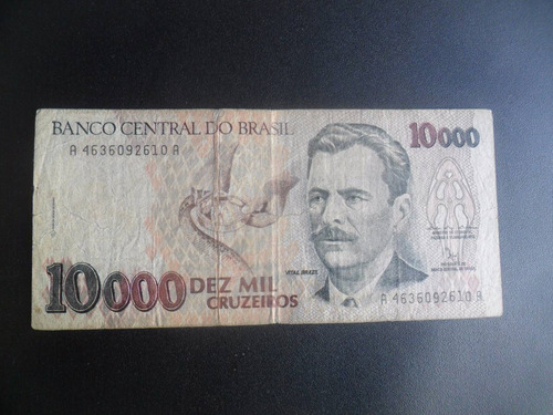 Billete Brasil 10 Mil Cruzeiros